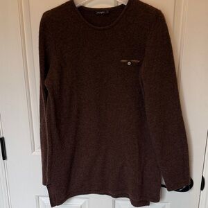 J. McLaughlin Brown Crew Neck Cashmere Sweater